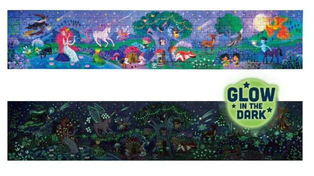 200 pc Magic Forest Glow In The Dark Floor Puzzle