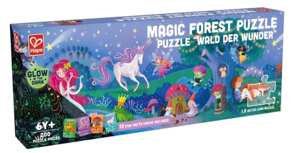 200 pc Magic Forest Glow In The Dark Floor Puzzle