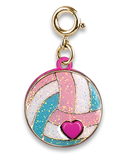 Glitter Volleyball Charm