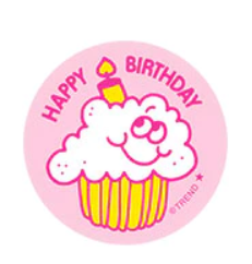 Scratch 'n Sniff Happy Birthday Whipped Cream Stickers
