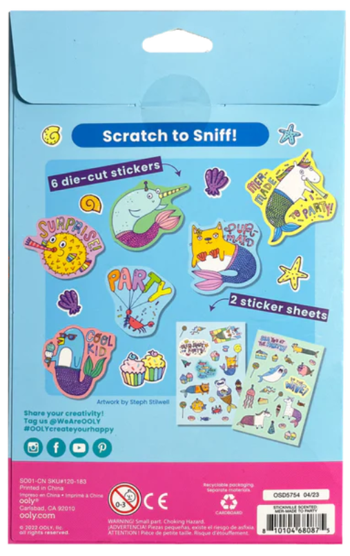 Mer Made To Party Scented Stickers