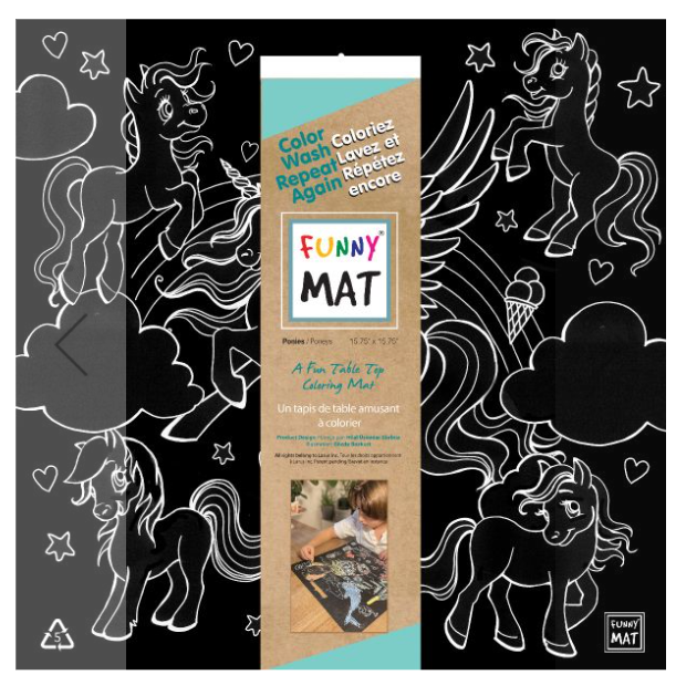 Funny Mat Ponies Black