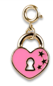 Gold Heart Lock Charm