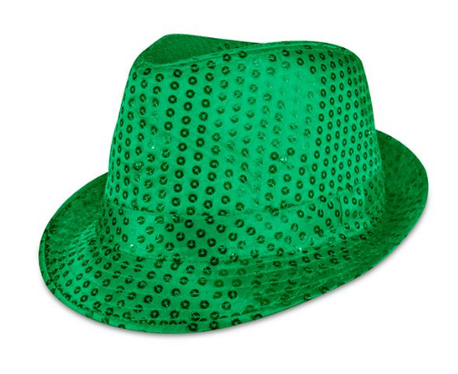 Light Up Dark Green Sequin Fedora