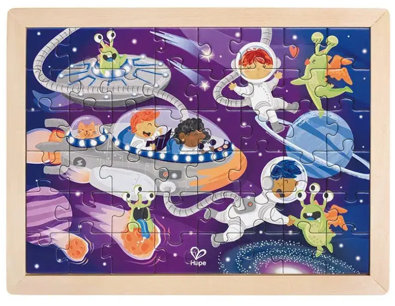 48 pc Space Friends Wood Puzzle