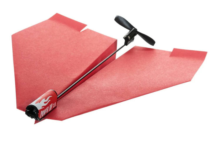 Red Powerup 2.0 Electric Paper Plane Kit