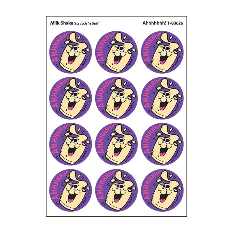Scratch 'n Sniff Ahhhh Milk Shake Stickers