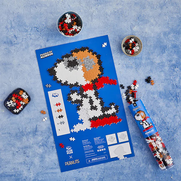 Plus-Plus Peanuts Flying Ace Puzzle By Number