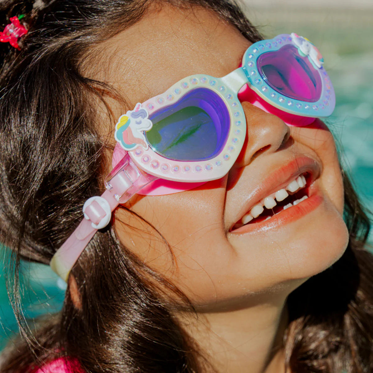 Uniglow Unicorn Heart Swim Goggles