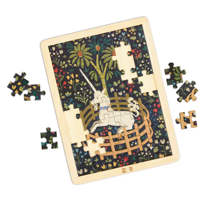 48 pc Unicorn In A Garden Puzzle The Met Series