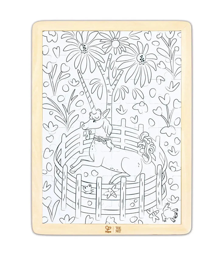 48 pc Unicorn In A Garden Puzzle The Met Series