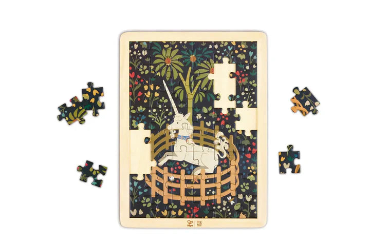 48 pc Unicorn In A Garden Puzzle The Met Series