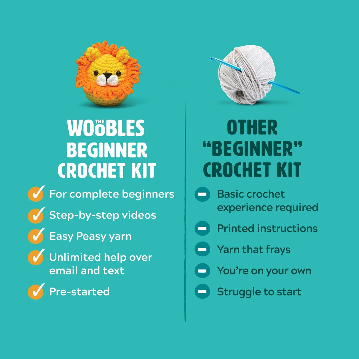 Woobles Bacon The Pig Crochet Kit