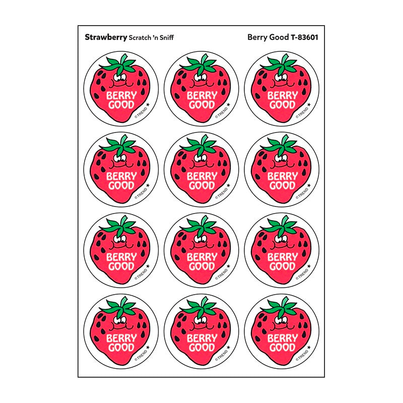 Scratch 'n Sniff Berry Good Strawberry Stickers