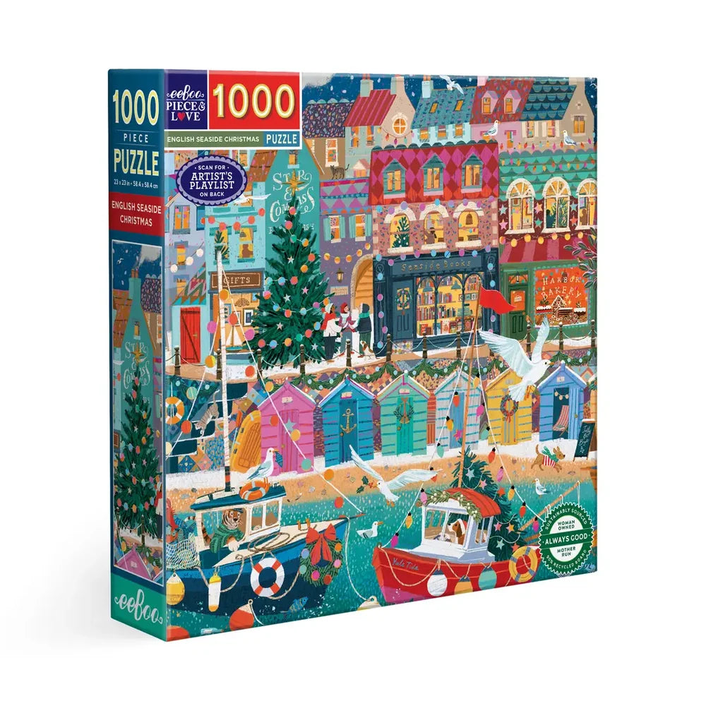 English Seaside Christmas 1000 Pc Puzzle