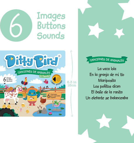 DITTY BIRD Sound Book: Canciones de Animales