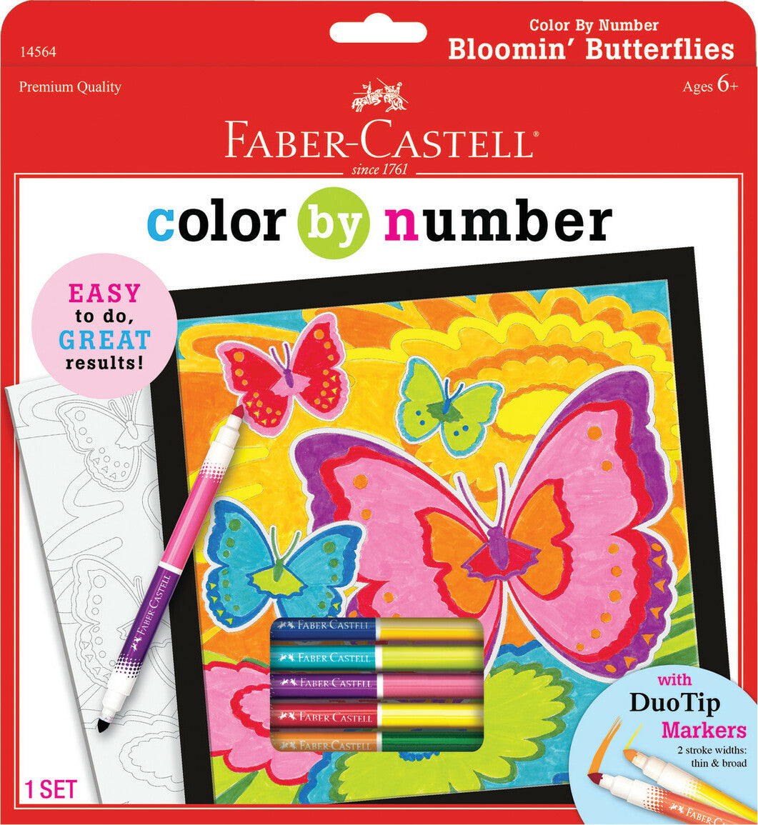 Color By Number Bloomin' Butterflies