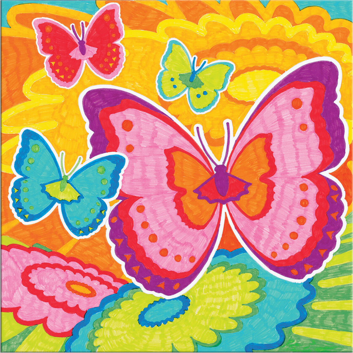 Color By Number Bloomin' Butterflies