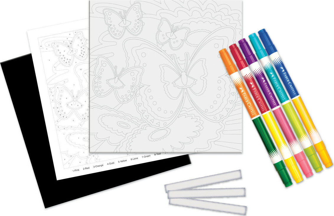 Color By Number Bloomin' Butterflies