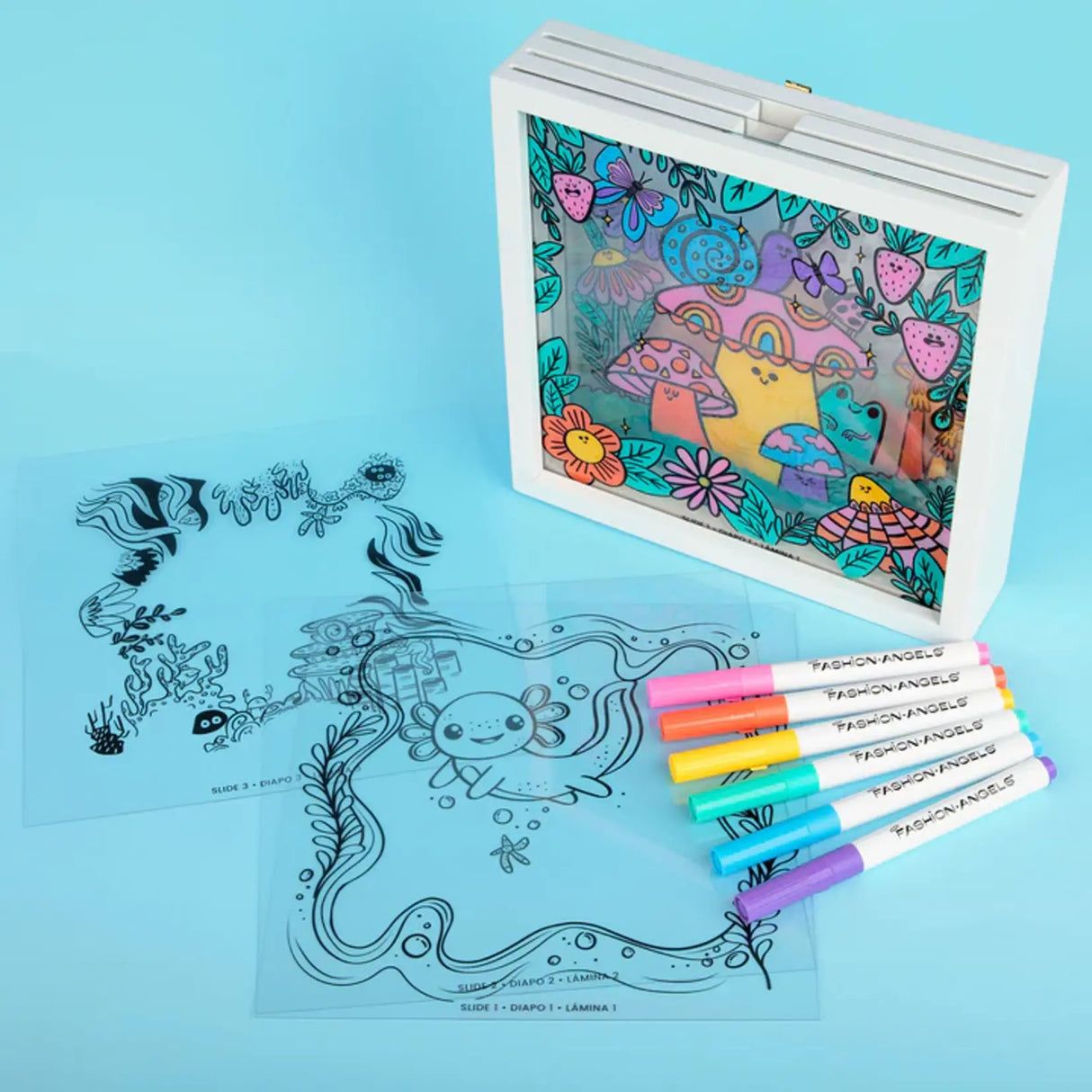 Axolotl Make A Scene Shadow Box