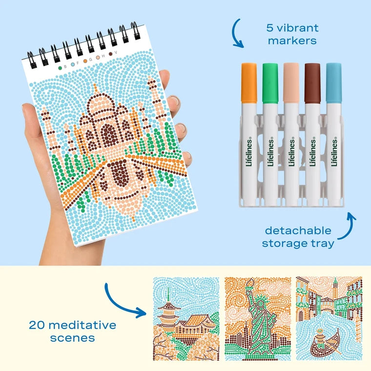 Mini Flow Art Postcard Places
