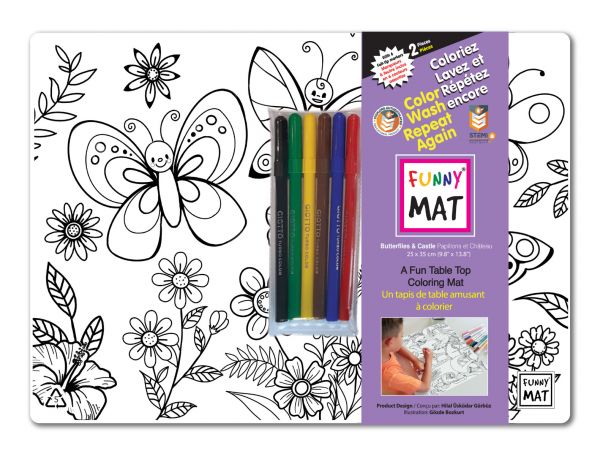 Funny Mats Set - Butterfly And Castle with Markers