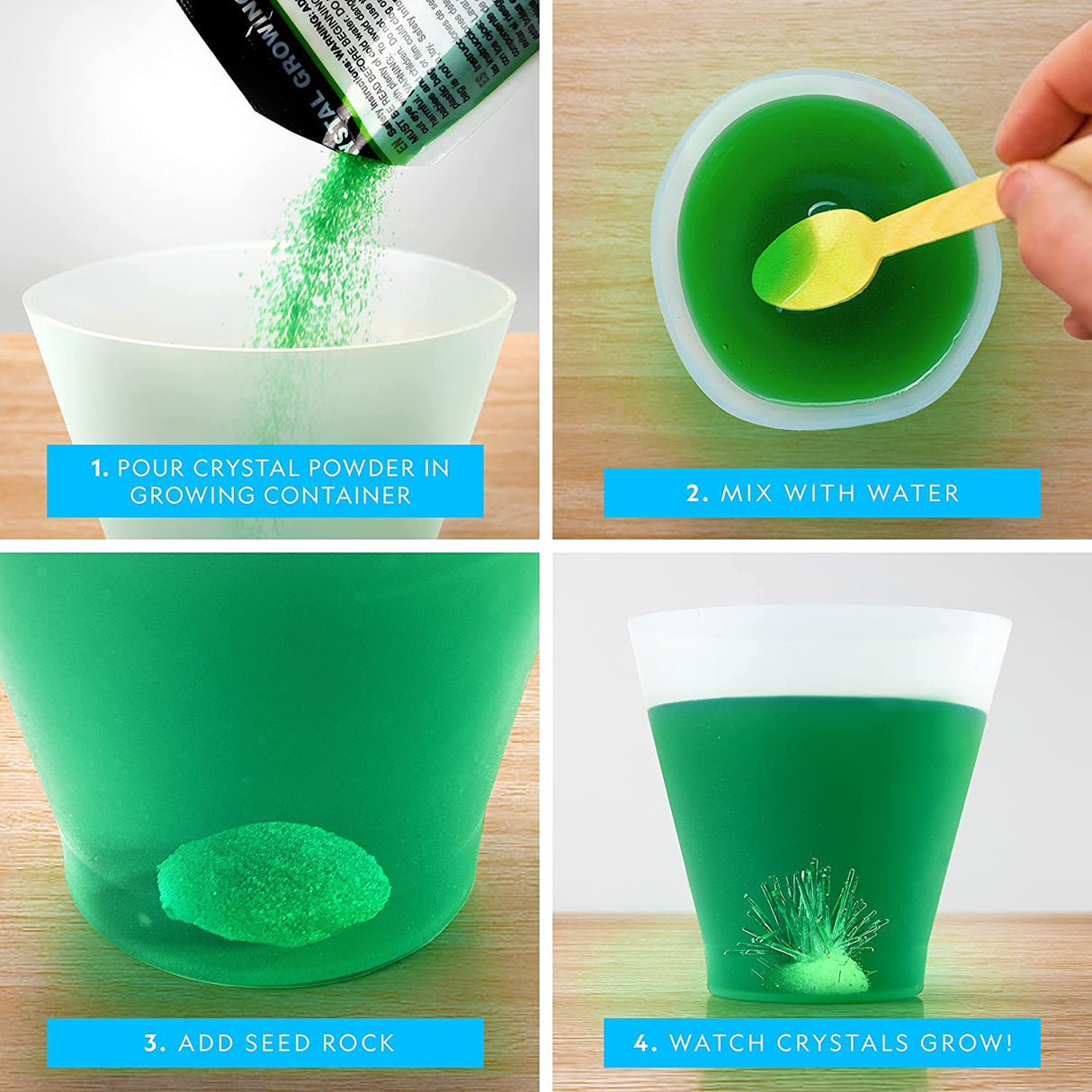 Crystal Lab Light Up Display Blue Marble