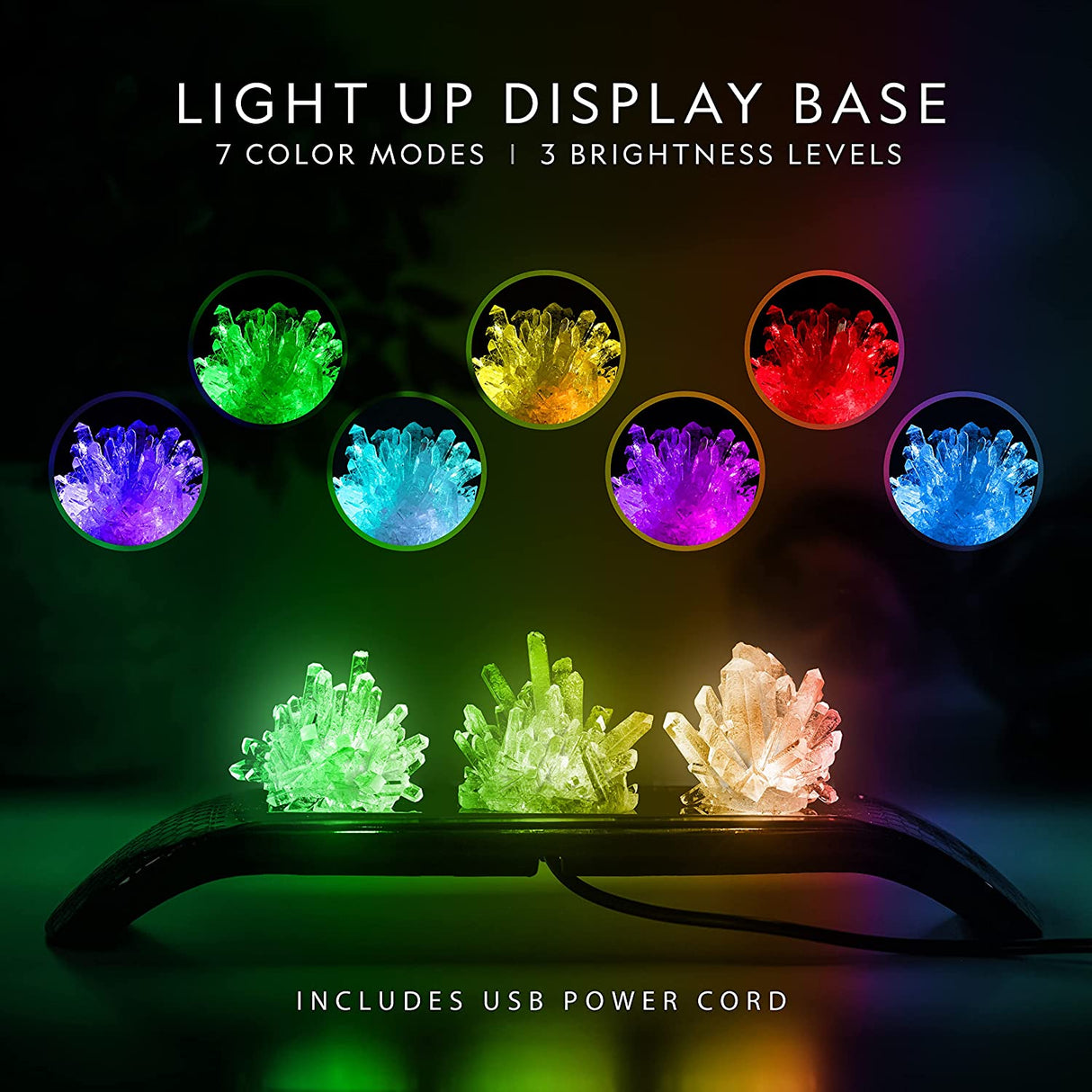 Crystal Lab Light Up Display Blue Marble