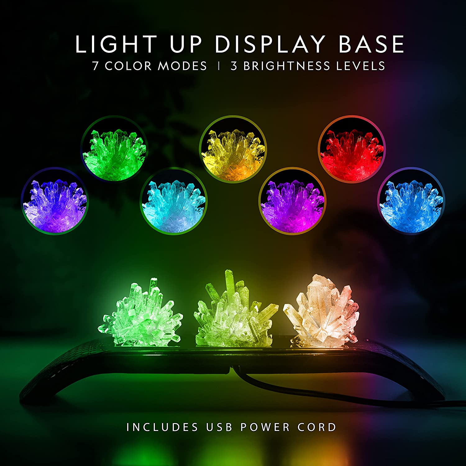 Crystal Lab Light Up Display Blue Marble