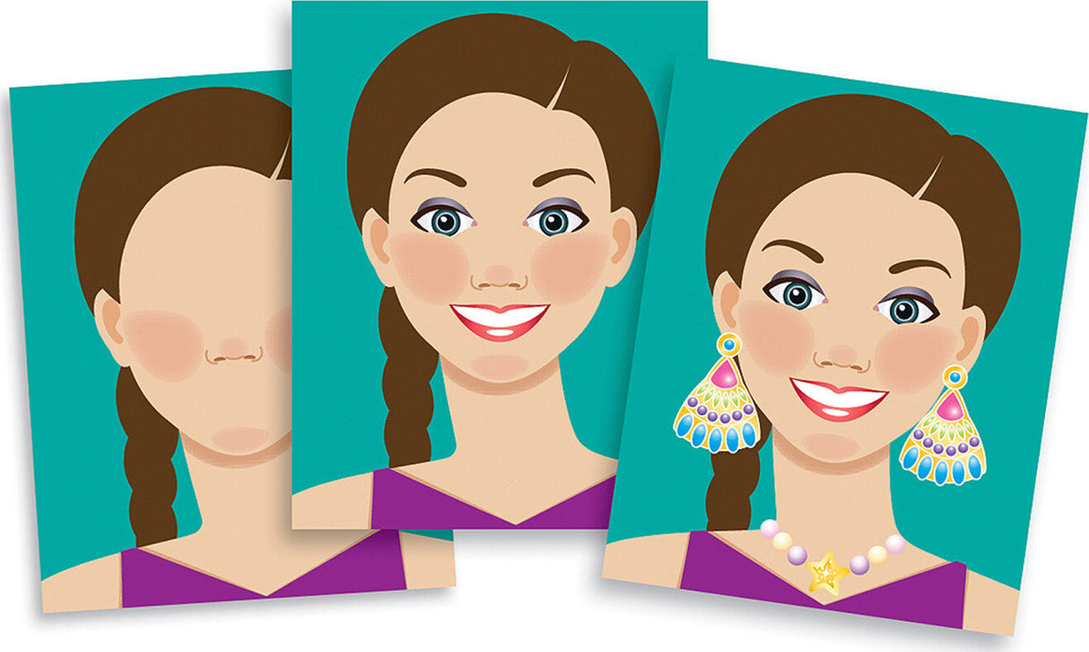 Make-a-Face Fashion Faces Sticker Pad