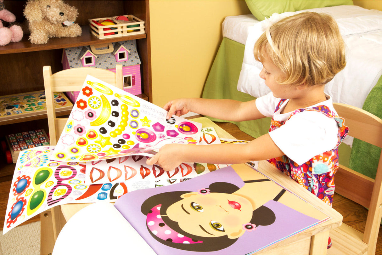 Make-a-Face Fashion Faces Sticker Pad