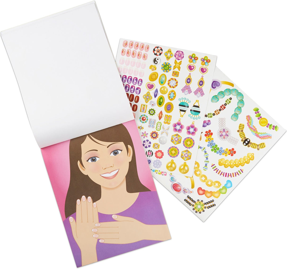 Jewelry and Nails Glitter Collection Sticker Pad
