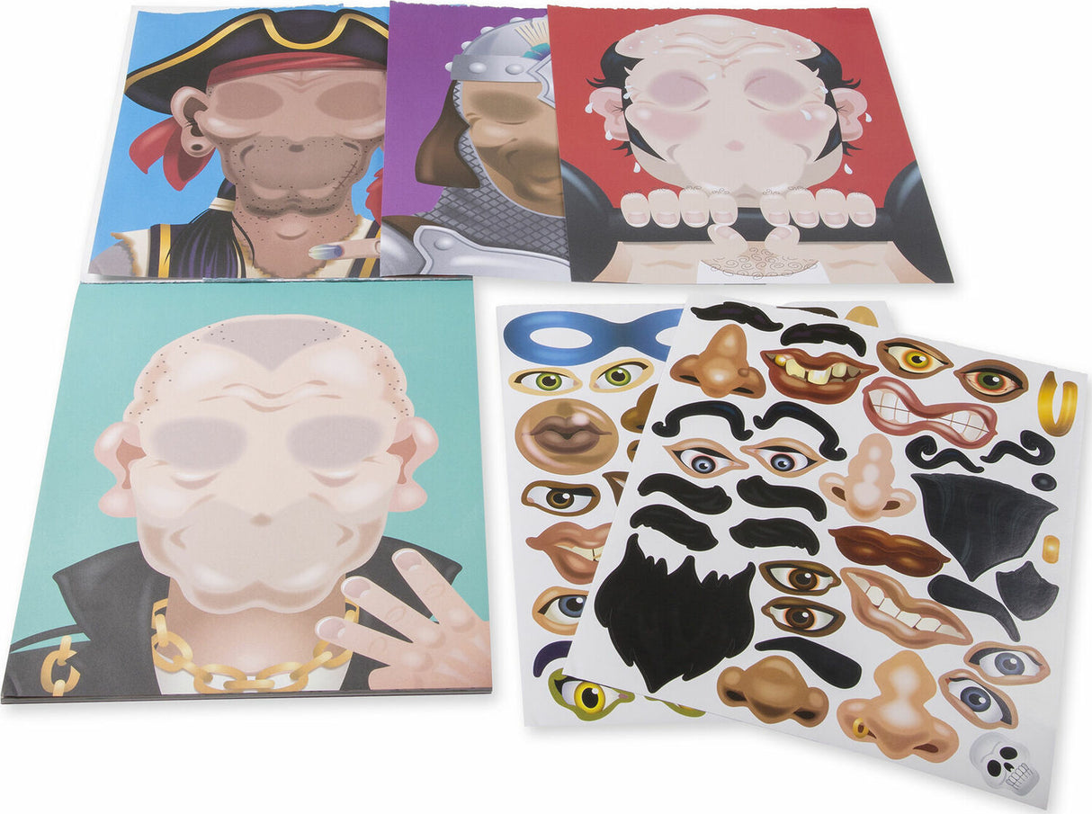 Make-a-Face Crazy Characters Sticker Pad