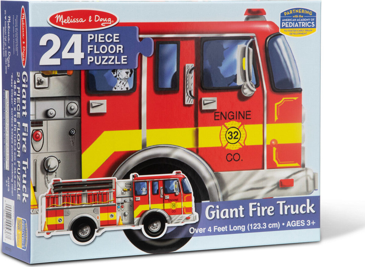 24 pc Giant Fire Truck Floor Puzzle