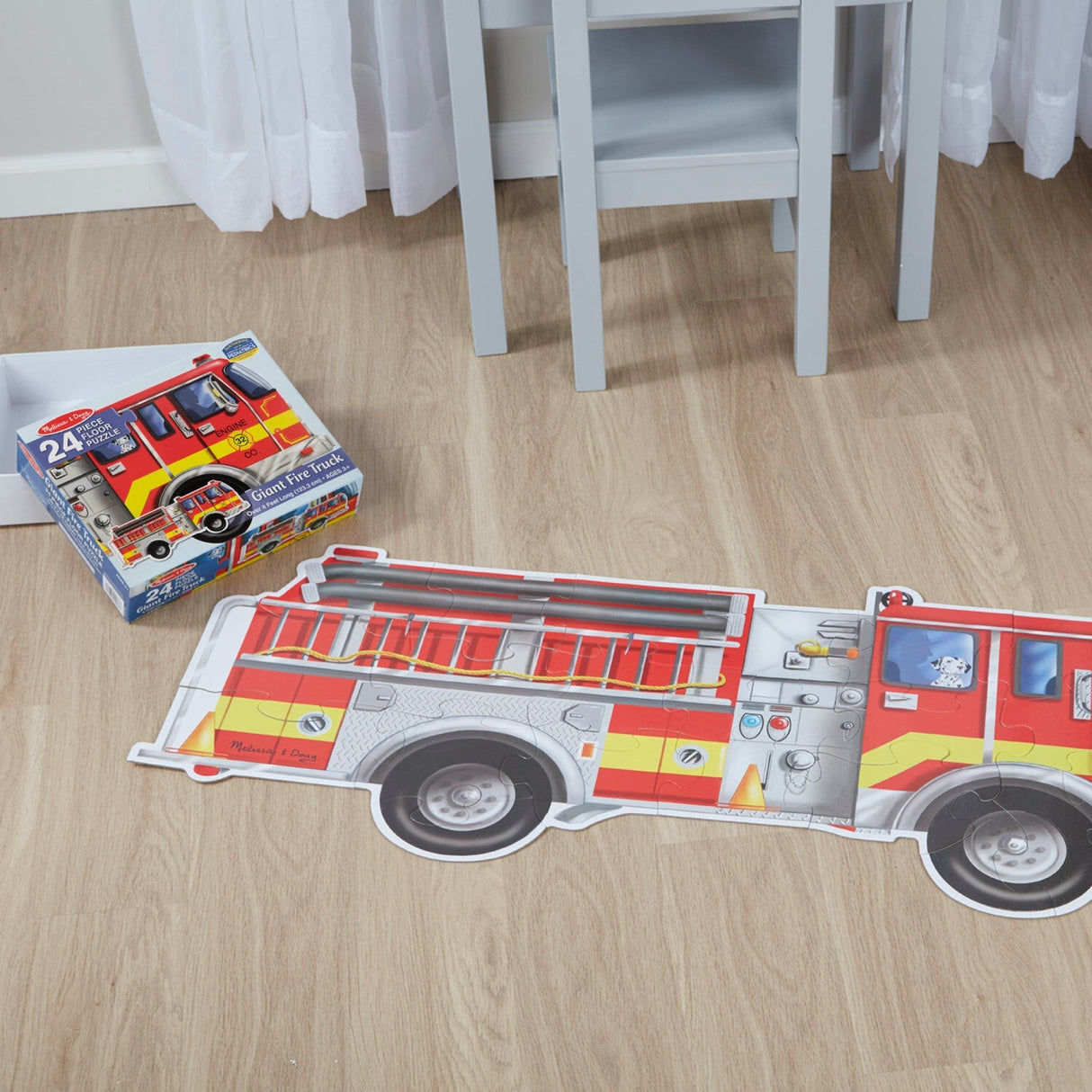 24 pc Giant Fire Truck Floor Puzzle