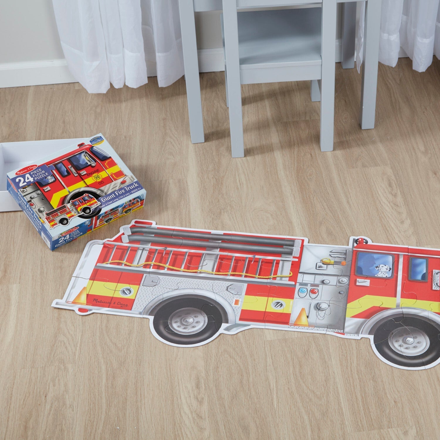 24 pc Giant Fire Truck Floor Puzzle