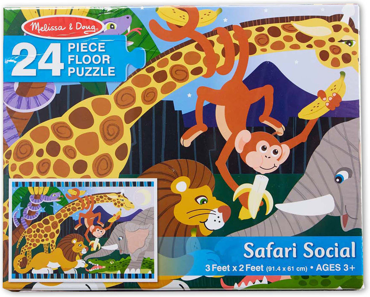 24 pc Safari Social Floor Puzzle
