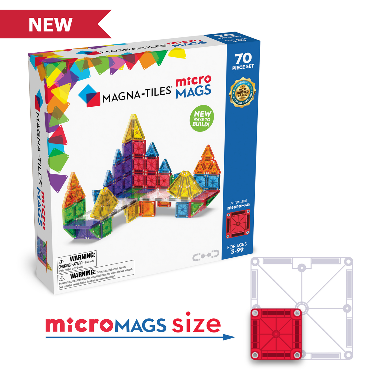 Magna-Tiles® Micro Mags DLX 70 piece set
