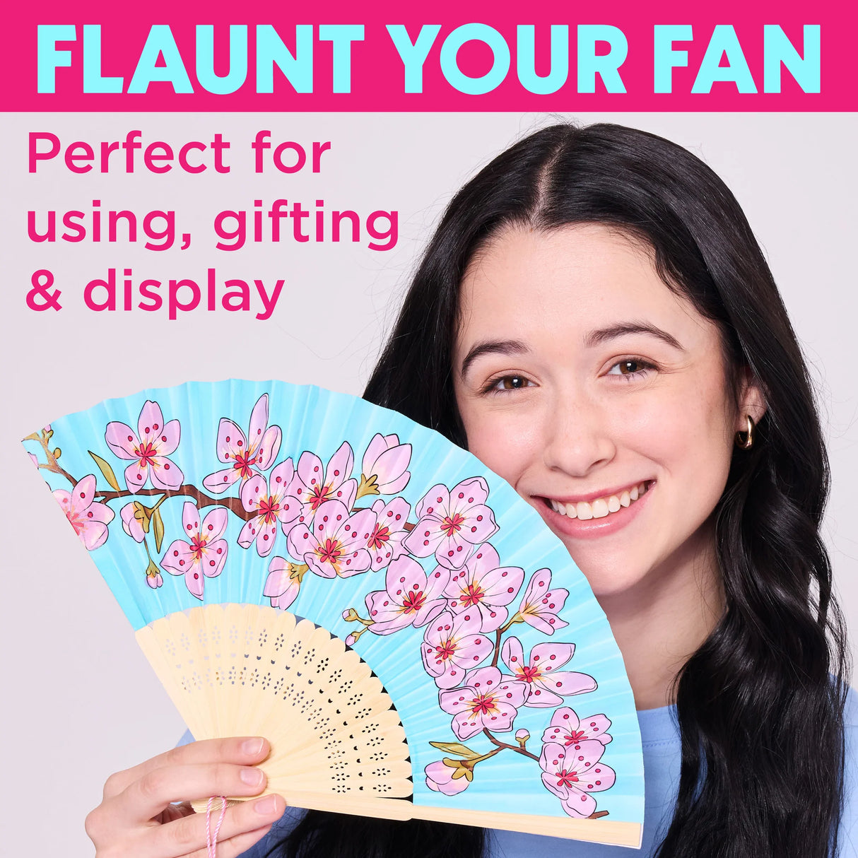 Cherry Blossom Paper Fan Coloring