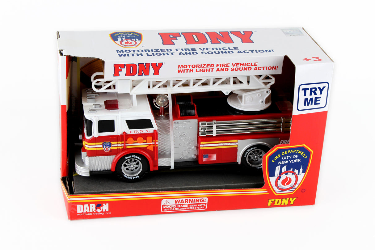FDNY Motorized Ladder Truck With Lights & Sound