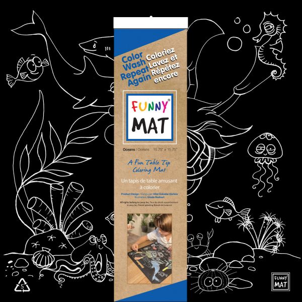 Funny Mat Oceans Black