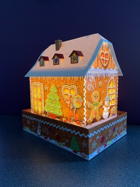 3D Puz Gingerbread House Night