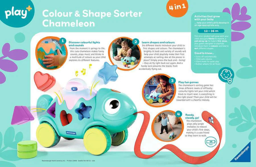 Play+ Chameleon Color And Shape Sorter