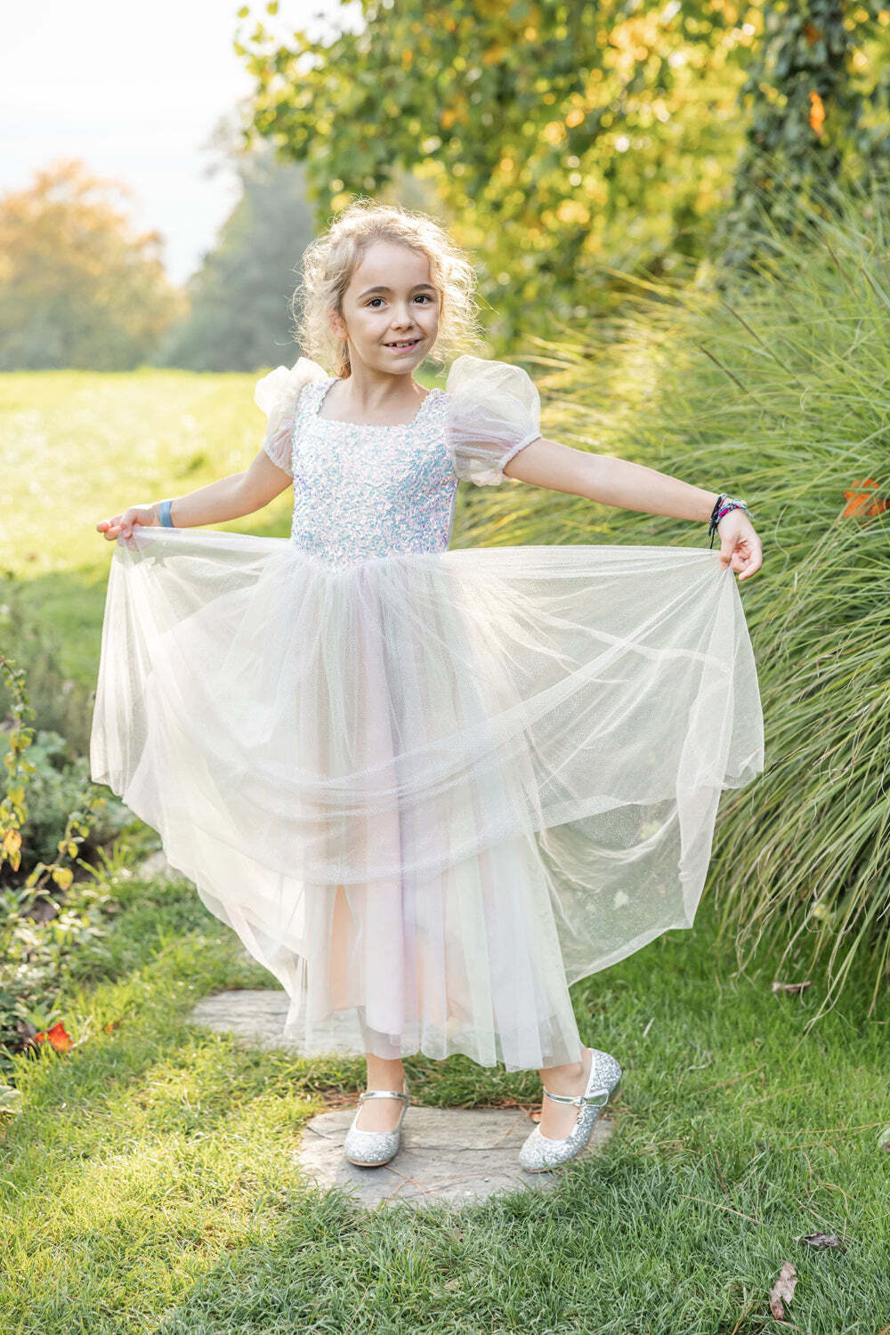 Rainbow Sherbert Sparkle Dress, Size 5/6