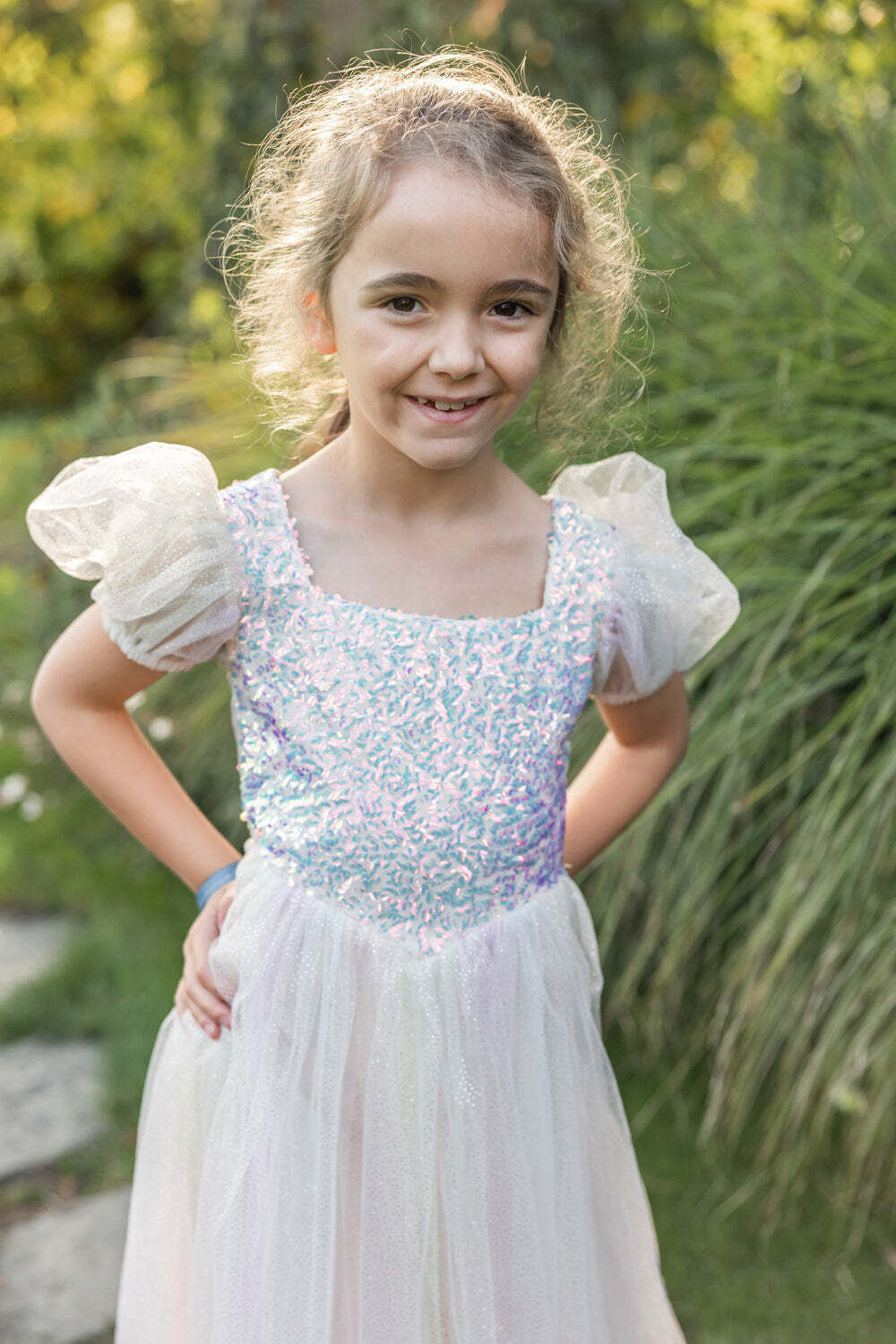 Rainbow Sherbert Sparkle Dress, Size 5/6