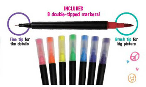 Brush Pen Doodles Chill-Out Coloring