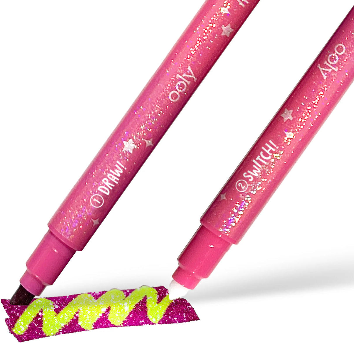 OOLY Switch-Eroo Sparkle Glittery Color Changing Markers