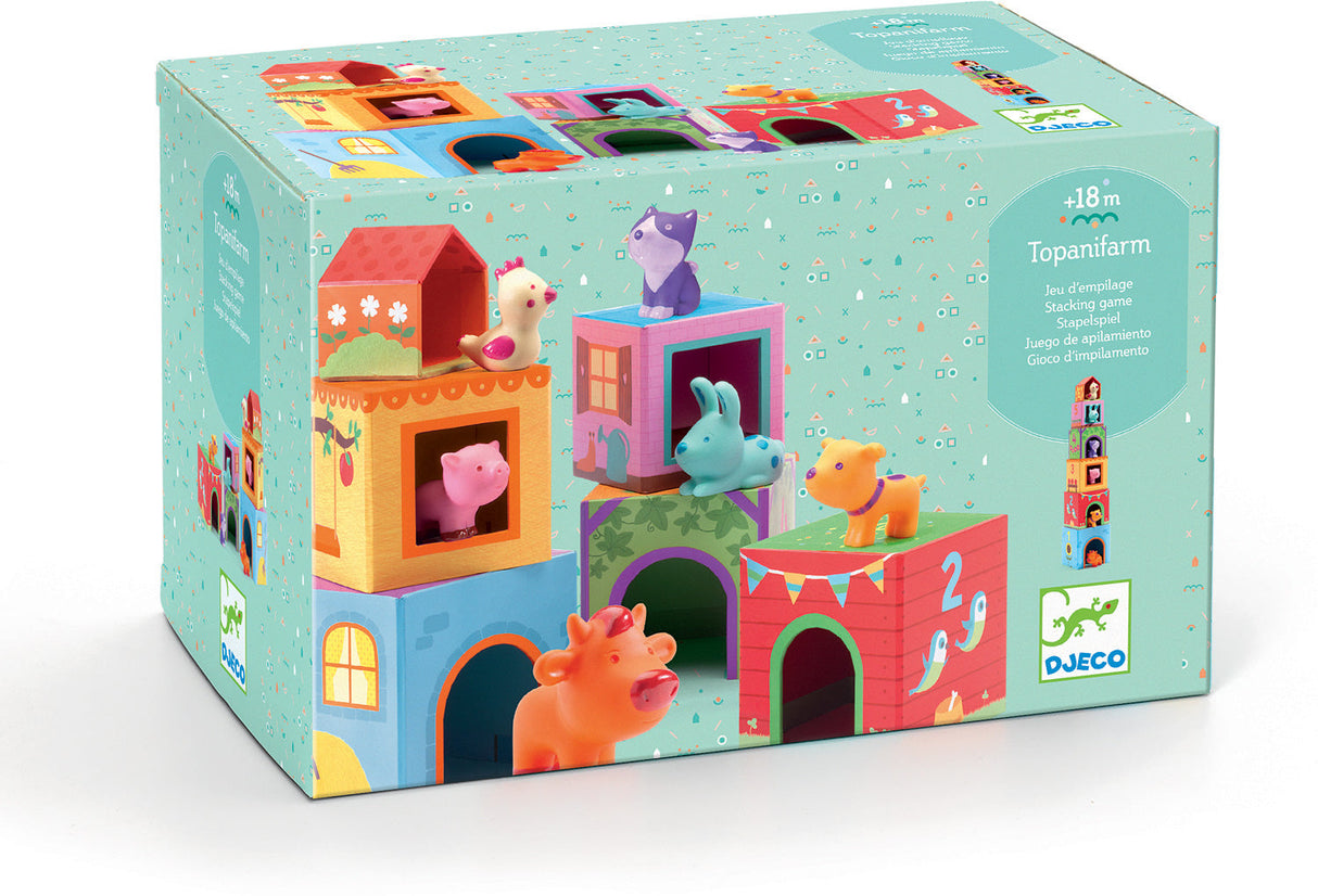 Topanifarm Block Tower W Animals