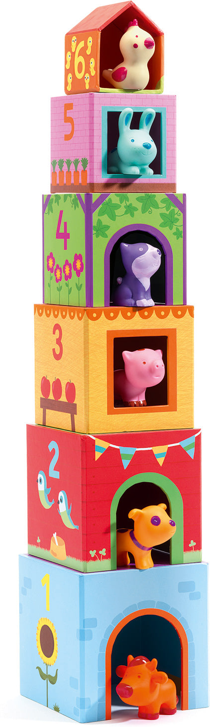 Topanifarm Block Tower W Animals