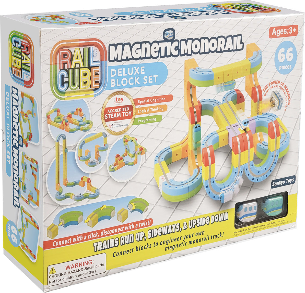 Rail Cube Magnetic Monorail Deluxe Block Set
